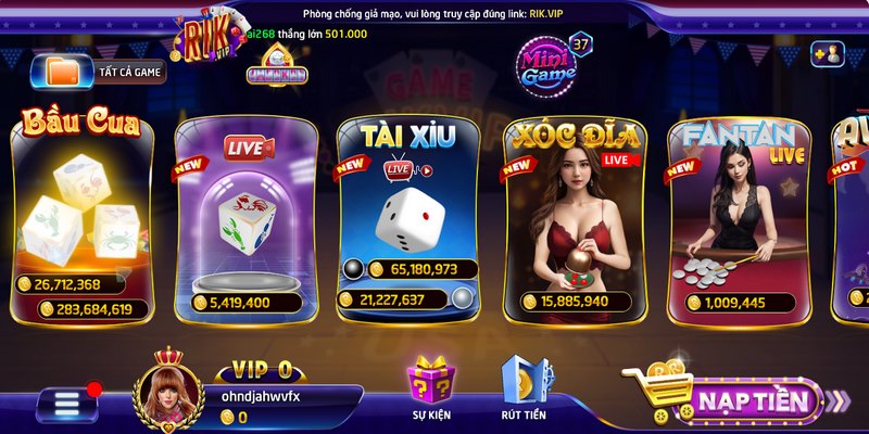 Tài xỉu livestream Rikvip không còn lạ lẫm với các anh em cược thủ